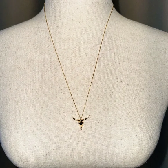 Uncommon James Fighter Longhorn Gold Pendant Necklace - Picture 2 of 11